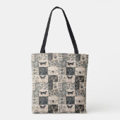 Vintages Moth & Botanisches Grunge Halloween-Colla Tasche (Rückseite)