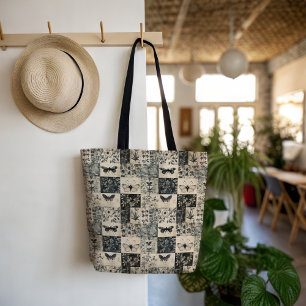 Vintages Moth & Botanisches Grunge Halloween-Colla Tasche