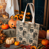 Vintages Moth & Botanisches Grunge Halloween-Colla Tasche