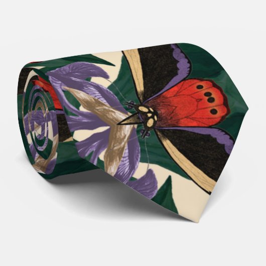 Vintages Moth-Muster Krawatte (Gerollt)