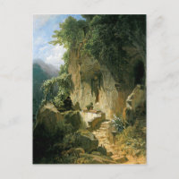 Vintages Motiv - Einsiedlerin mit Geige