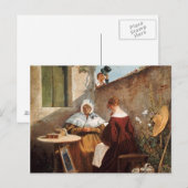 Vintages Motiv - Liebe Letter - Spitzweg Postkarte (Vorne/Hinten)