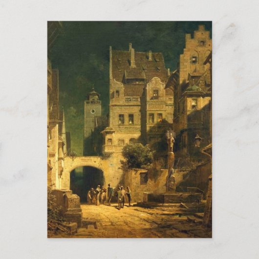 Vintages Motiv - Serenade im Mondschein Postkarte (Vorderseite)