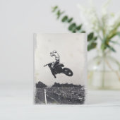 VINTAGES MOTO-X. POSTKARTE (Stehend Vorderseite)