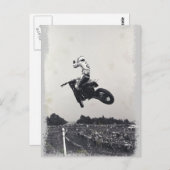 VINTAGES MOTO-X. POSTKARTE (Vorne/Hinten)