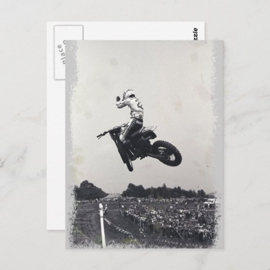 VINTAGES MOTO-X. POSTKARTE (Vorne/Hinten)
