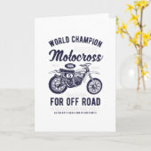 Vintages Motocross Karte (Gelbe Blume)