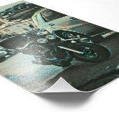 Vintages Motorengeschenk Fotodruck (Ecke)