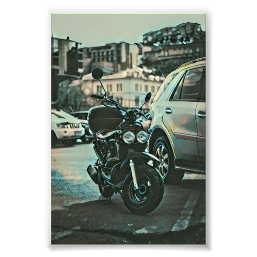 Vintages Motorengeschenk Fotodruck (Vorne)