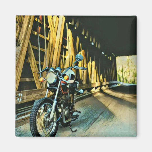 Vintages Motorengeschenk Magnet (Vorne)
