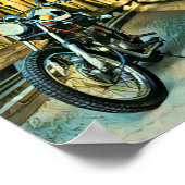 Vintages Motorengeschenk Poster (Ecke)