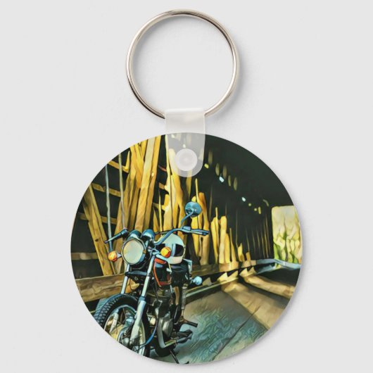 Vintages Motorengeschenk Schlüsselanhänger (Vorderseite)