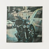 Vintages Motorengeschenk Wandteppich (Vorderseite)