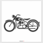 Vintages Motorrad Aufkleber (Blatt)