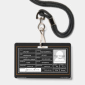 Vintages Motorrad Ausweis (Rückseite mit Lanyard)