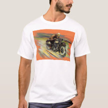 Vintages Motorrad-Backroad-Rennen Orange