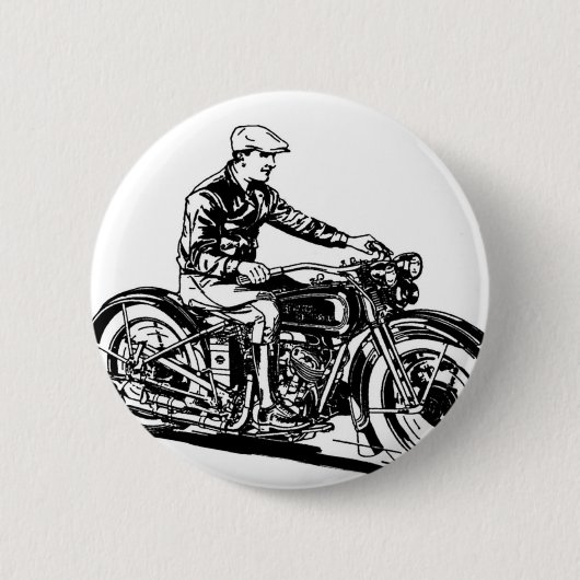 Vintages Motorrad Button (Vorderseite)