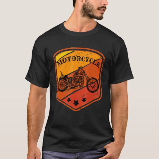 Vintages Motorrad Cool Motorrad T-Shirt (Vorderseite)
