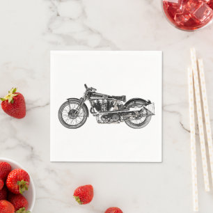 Vintages Motorrad der Spitzenklasse Serviette