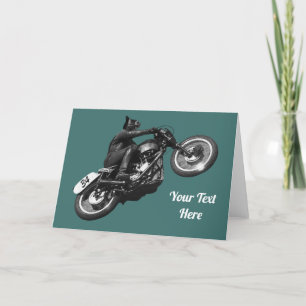 Vintages Motorrad Feiertagskarte