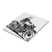 Vintages Motorrad Fliese (Seite)