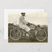 Vintages Motorrad-Foto um 1915 Postkarte (Vorne/Hinten)