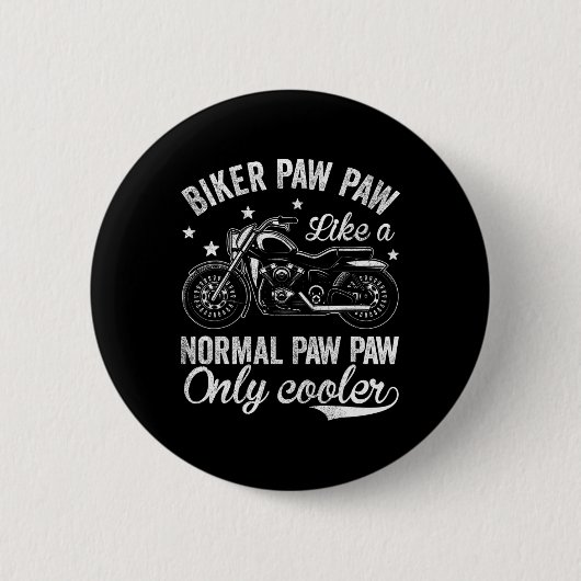 Vintages Motorrad für Männer Button (Vorderseite)