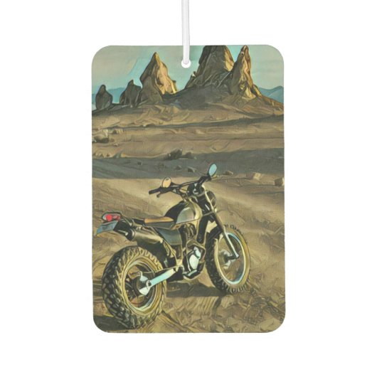 Vintages Motorrad Geburtstagsgeschenk Autolufterfrischer (Vorderseite)