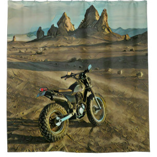 Vintages Motorrad Geburtstagsgeschenk Duschvorhang