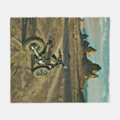 Vintages Motorrad Geburtstagsgeschenk Fleecedecke (Vorderseite (Horizontal))