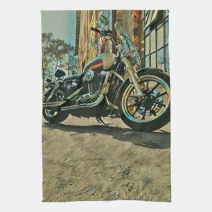Vintages Motorrad Geburtstagsgeschenk Geschirrtuch