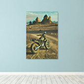 Vintages Motorrad Geburtstagsgeschenk Leinwanddruck (Insitu (Holzboden))