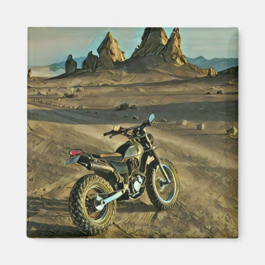 Vintages Motorrad Geburtstagsgeschenk Magnet (Vorne)