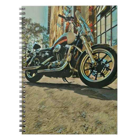 Vintages Motorrad Geburtstagsgeschenk Notizblock (Vorderseite)