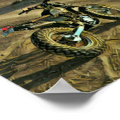 Vintages Motorrad Geburtstagsgeschenk Poster (Ecke)