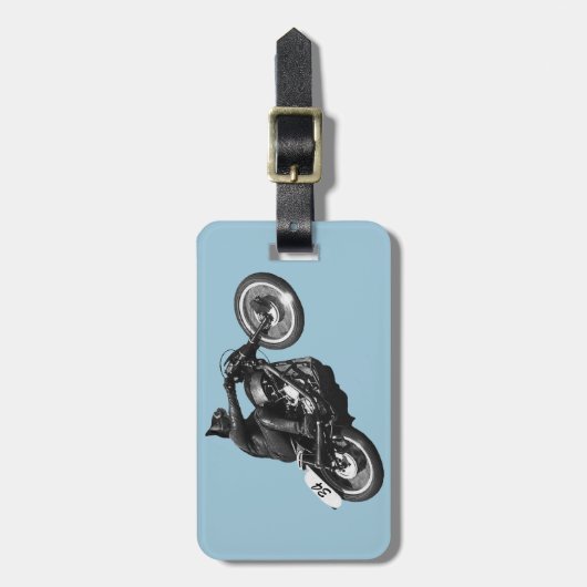 Vintages Motorrad Gepäckanhänger (Vorderseite vertikal)