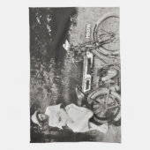 Vintages Motorrad Geschirrtuch (Vertikal)