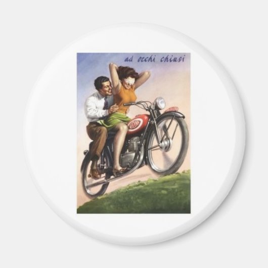 Vintages Motorrad Magnet (Vorne)