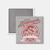 Vintages Motorrad-Magnet Magnet (Vorderseite/Rückseite)