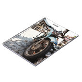 Vintages Motorrad-Notizbuch Notizblock (Linke Seite)