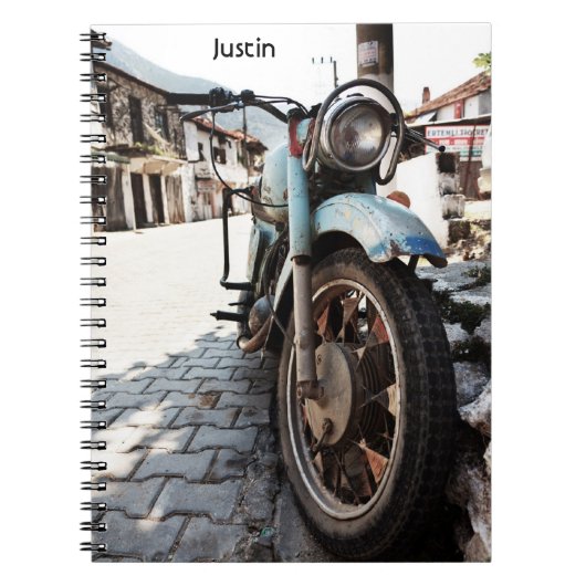 Vintages Motorrad-Notizbuch Notizblock (Vorderseite)