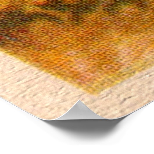 Vintages Motorrad Poster (Ecke)