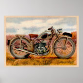 Vintages Motorrad Poster (Vorne)