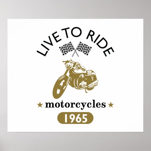 Vintages Motorrad Poster (Vorne)