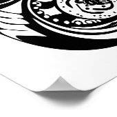 Vintages Motorrad Poster (Ecke)