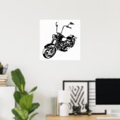 Vintages Motorrad Poster (Heimbüro)