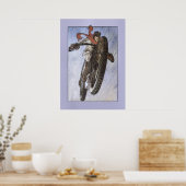 Vintages Motorrad-Poster Poster (Küche)