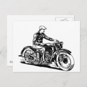 Vintages Motorrad Postkarte (Vorne/Hinten)