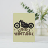 Vintages Motorrad Postkarte (Stehend Vorderseite)