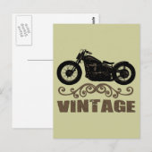 Vintages Motorrad Postkarte (Vorne/Hinten)